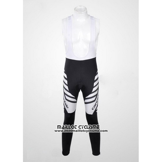2012 Maillot Ciclismo Cannondale Noir et Blanc Manches Longues et Cuissard